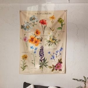 Urban Outfitters Botanical Wildflower Tapestry